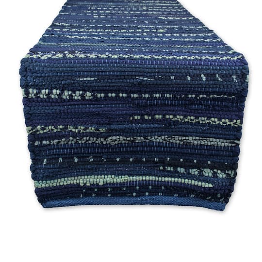 DII® 72" Nautical Blue Chindi Rag Table Runner | 14" x 72" | Michaels®